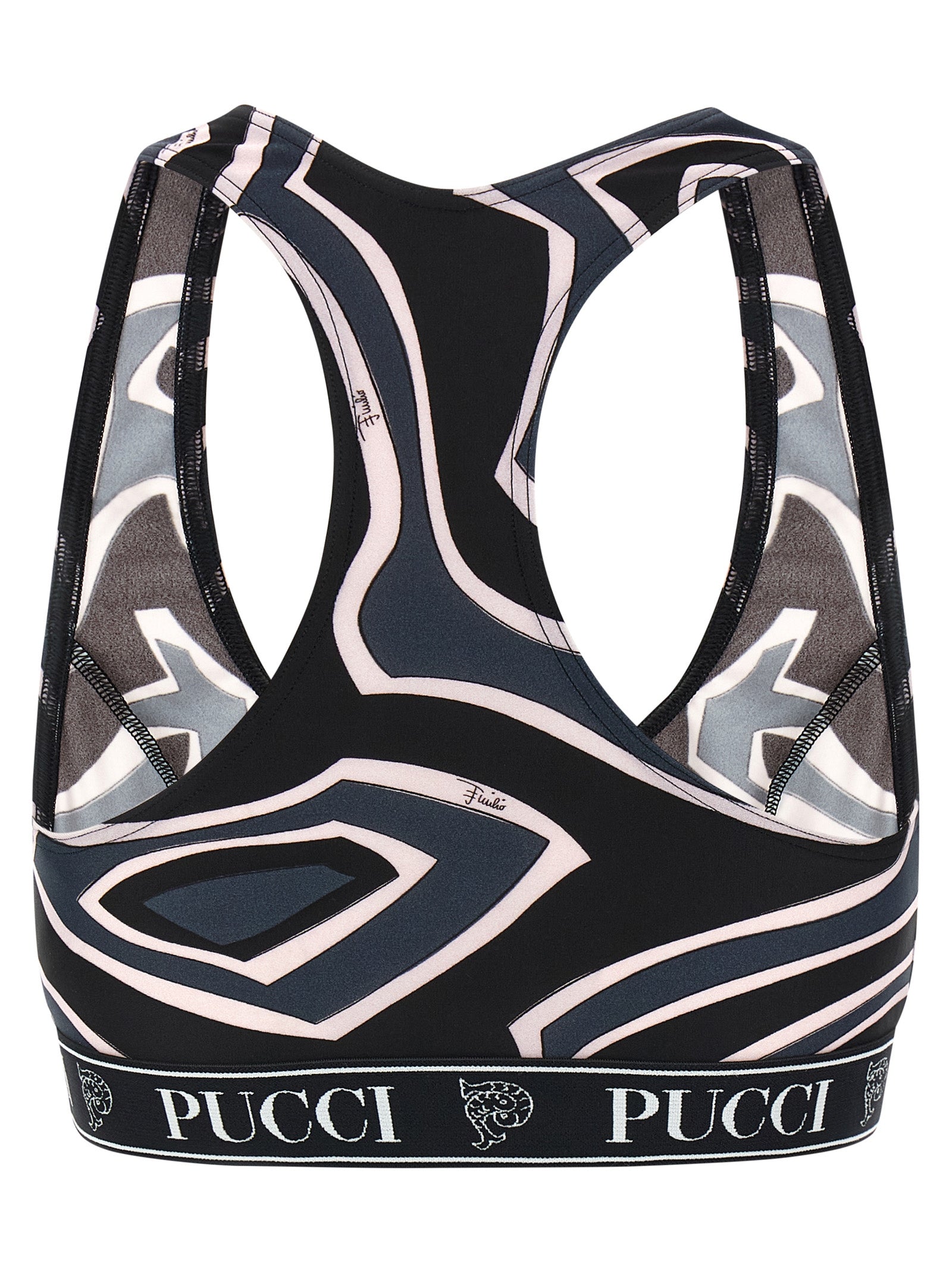 Emilio Pucci Black Polyamide Sport Bra