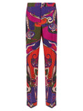 Emilio Pucci Multicolor Silk Casual Pants