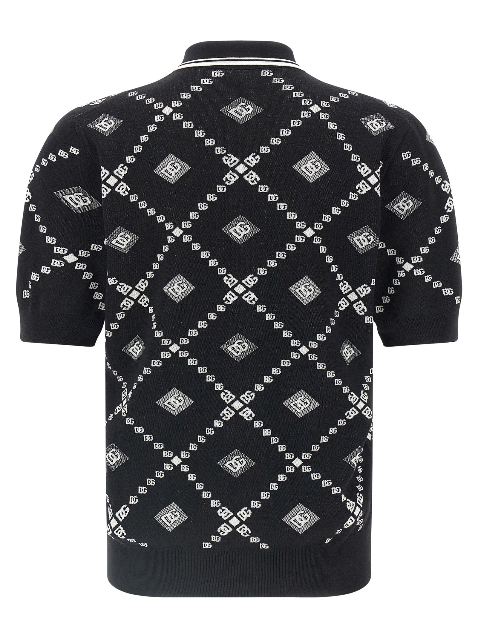 Dolce & Gabbana Bicolor Cashmere Polo Shirt