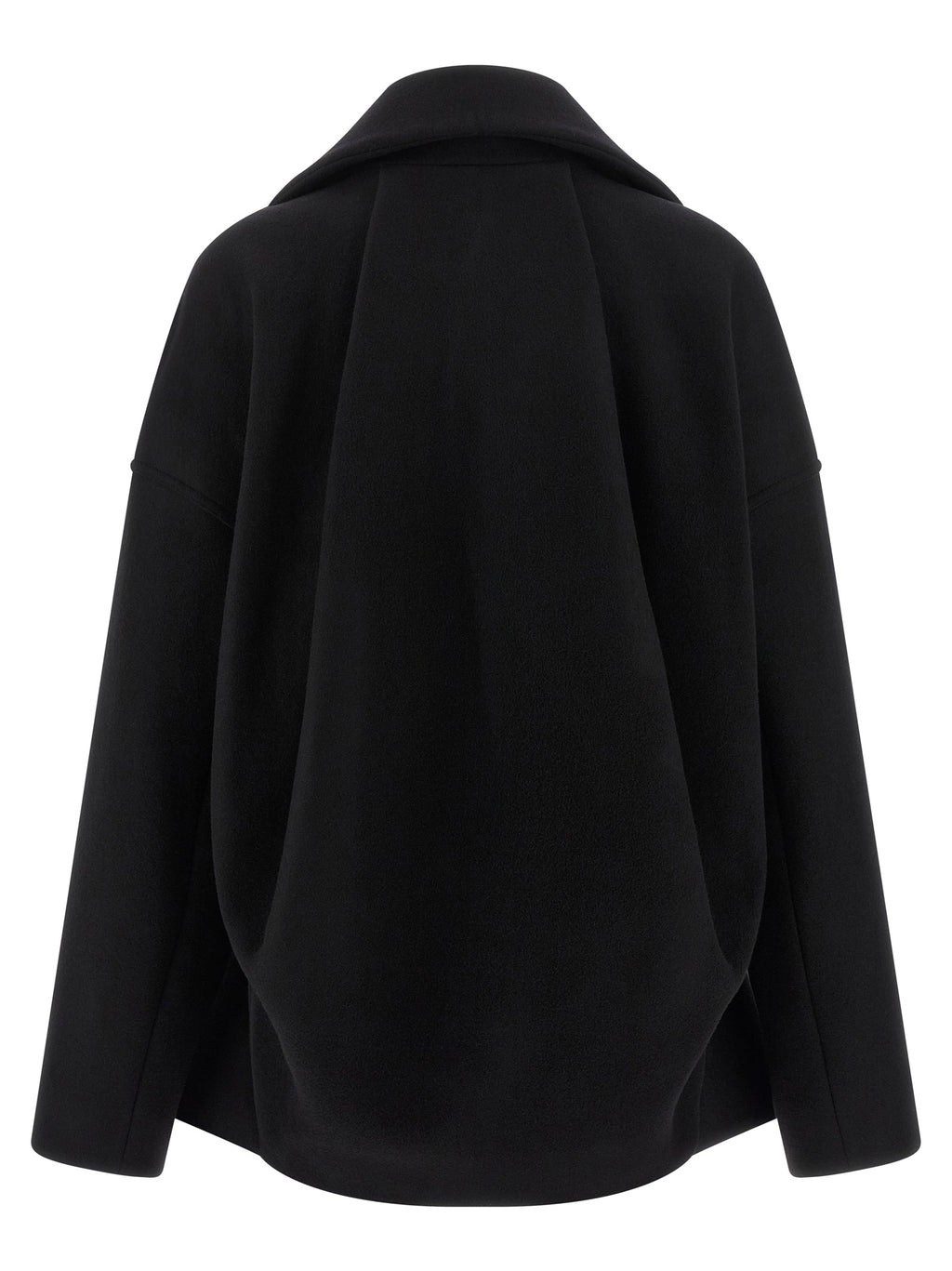 Rick Owens Black Virgin Wool Coat