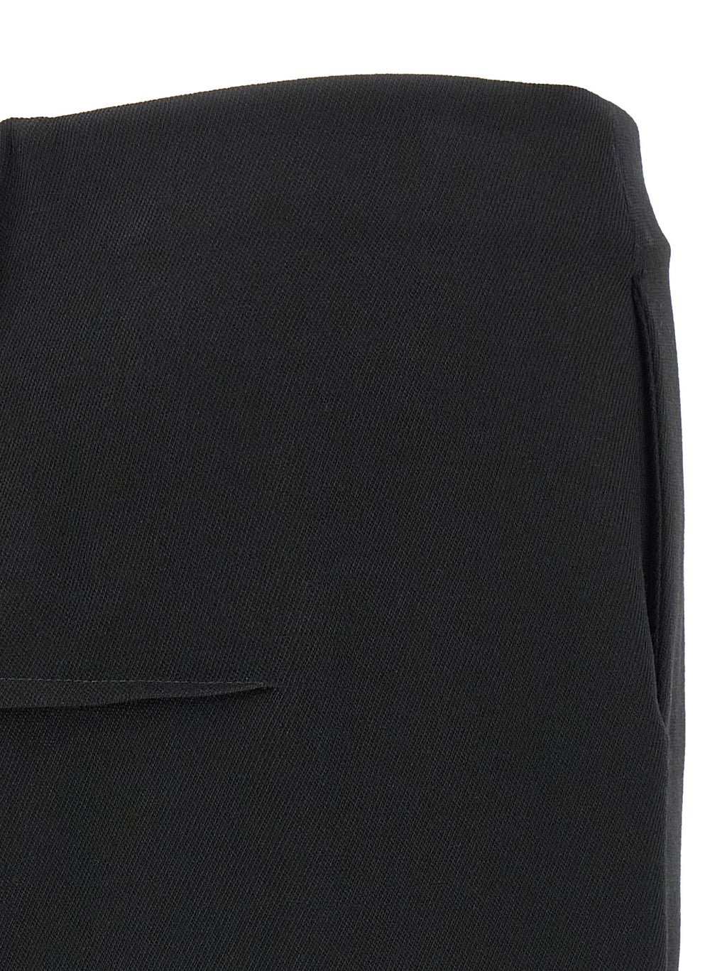 Rick Owens Black Virgin Wool Mini Skirt