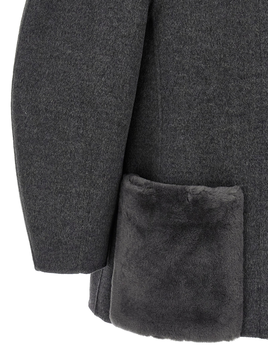 Fendi Gray Virgin Wool Coat