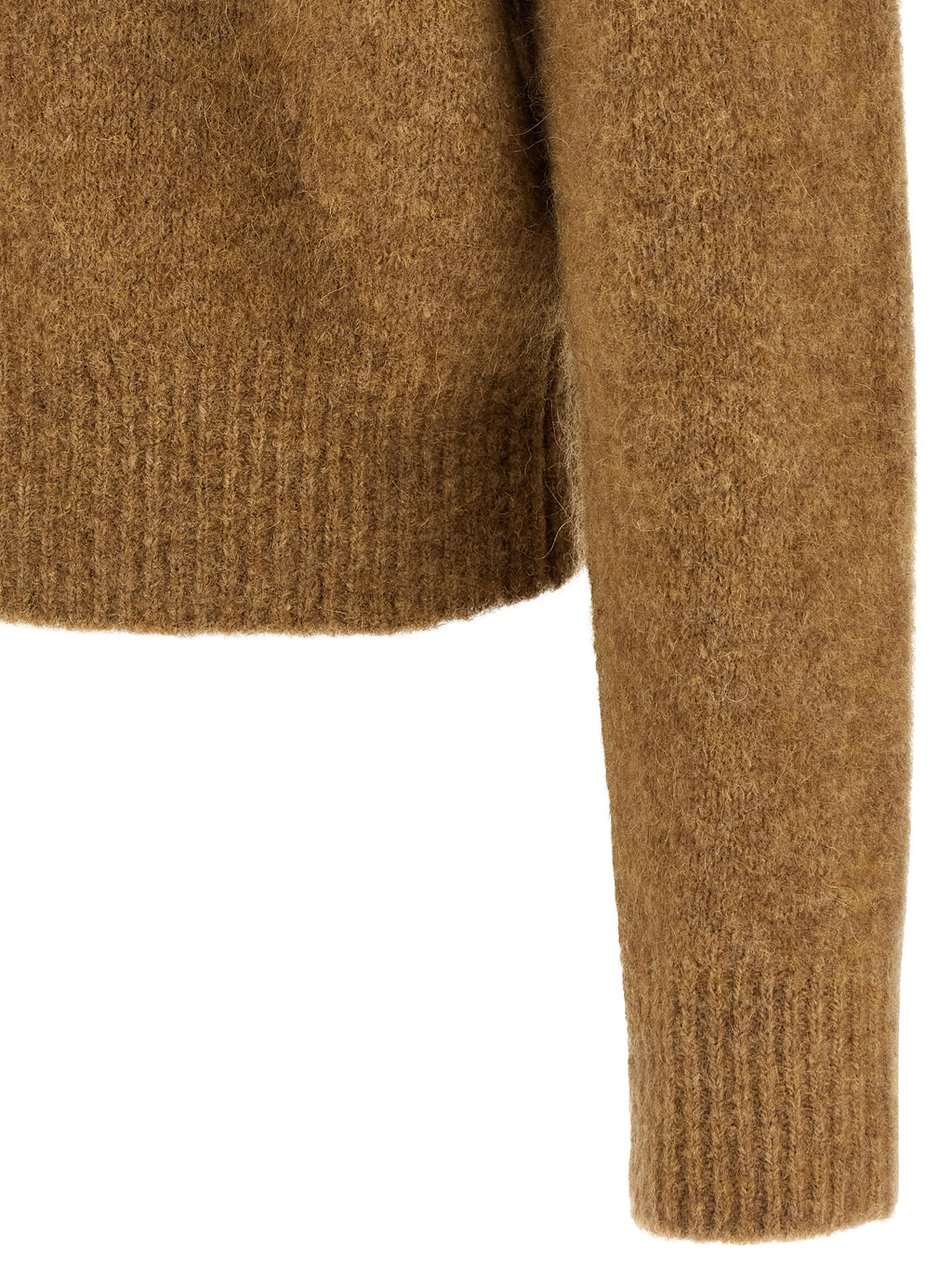Ami Paris Beige Alpaca Leather Polo Shirt