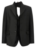 Comme Des Garçons Black Polyester Blazer