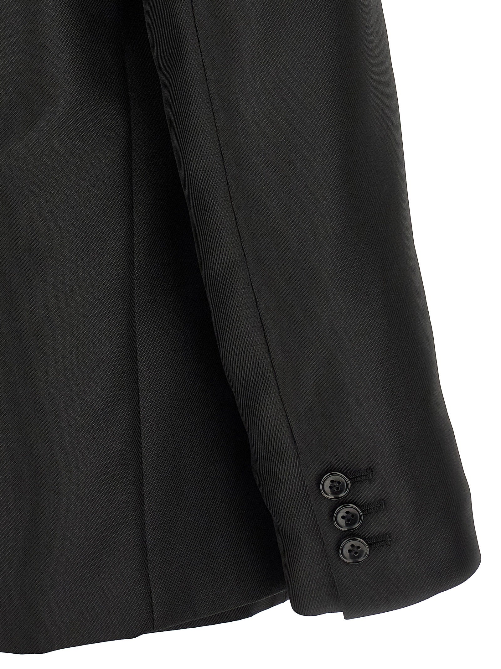 Comme Des Garçons Black Polyester Blazer