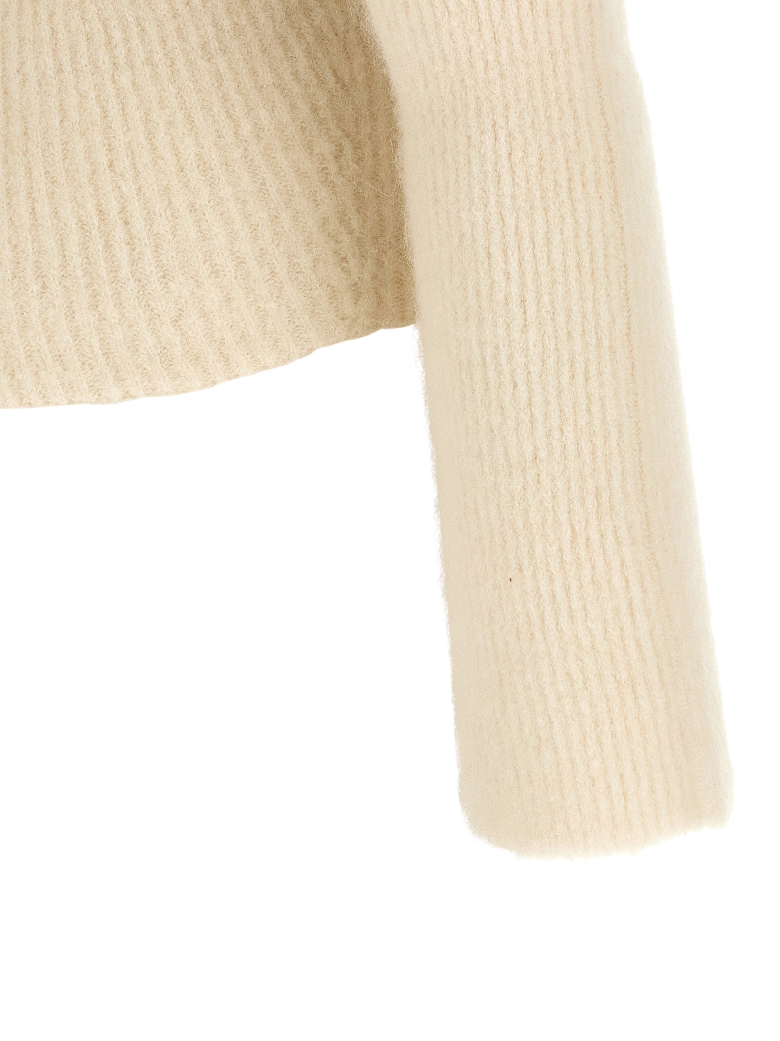 Rick Owens White Wool Cardigan