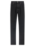 MM6 Maison Margiela Black Cotton Tapered Jeans