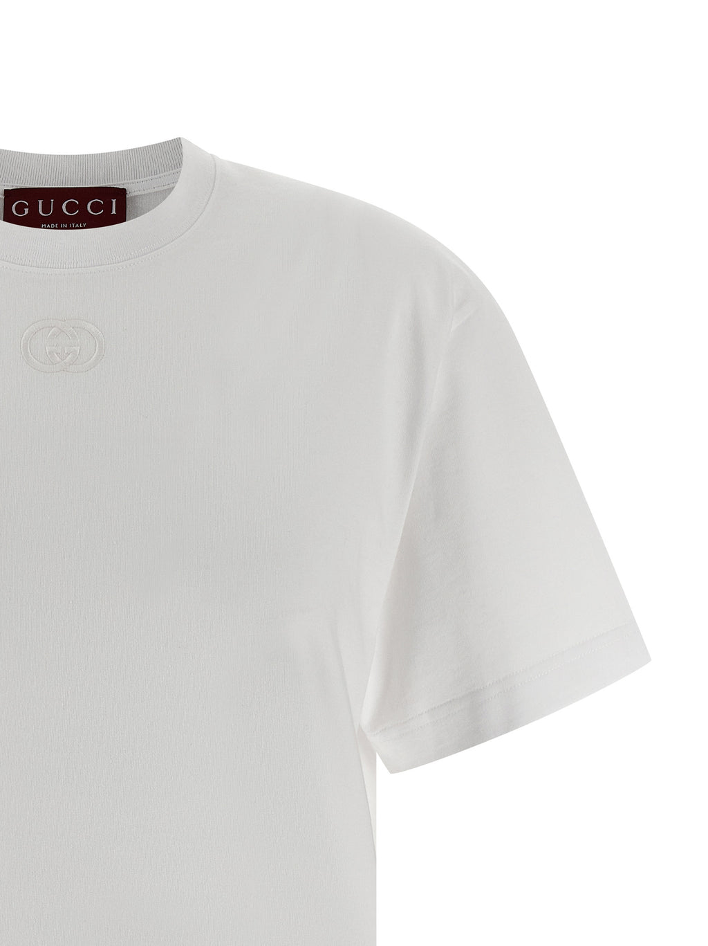 Gucci White Cotton T-Shirt