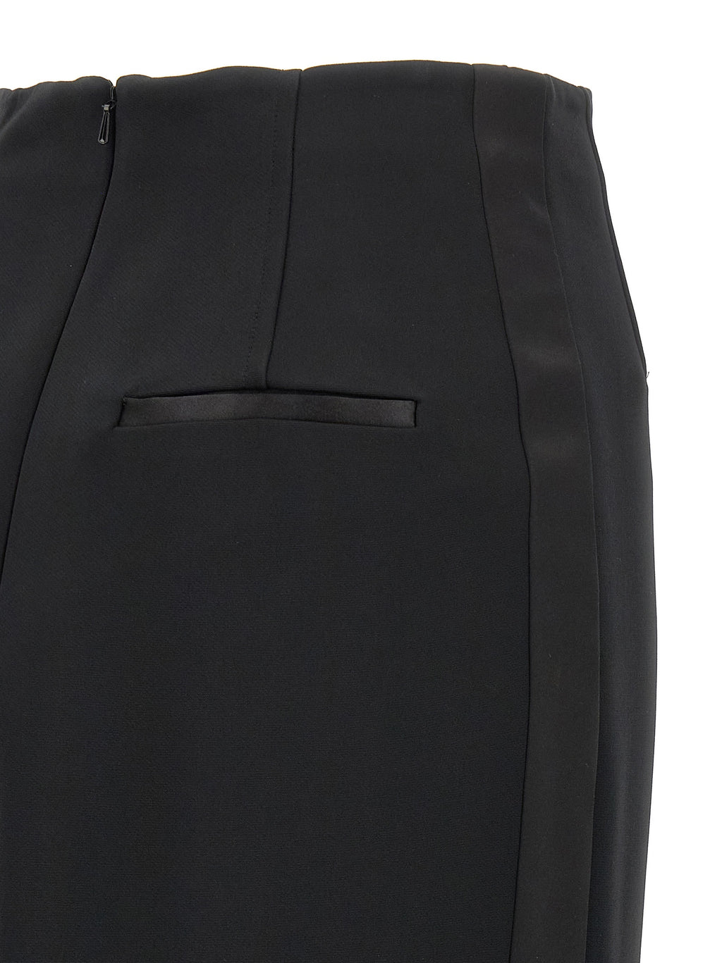 Max Mara Black Viscose Midi Skirt