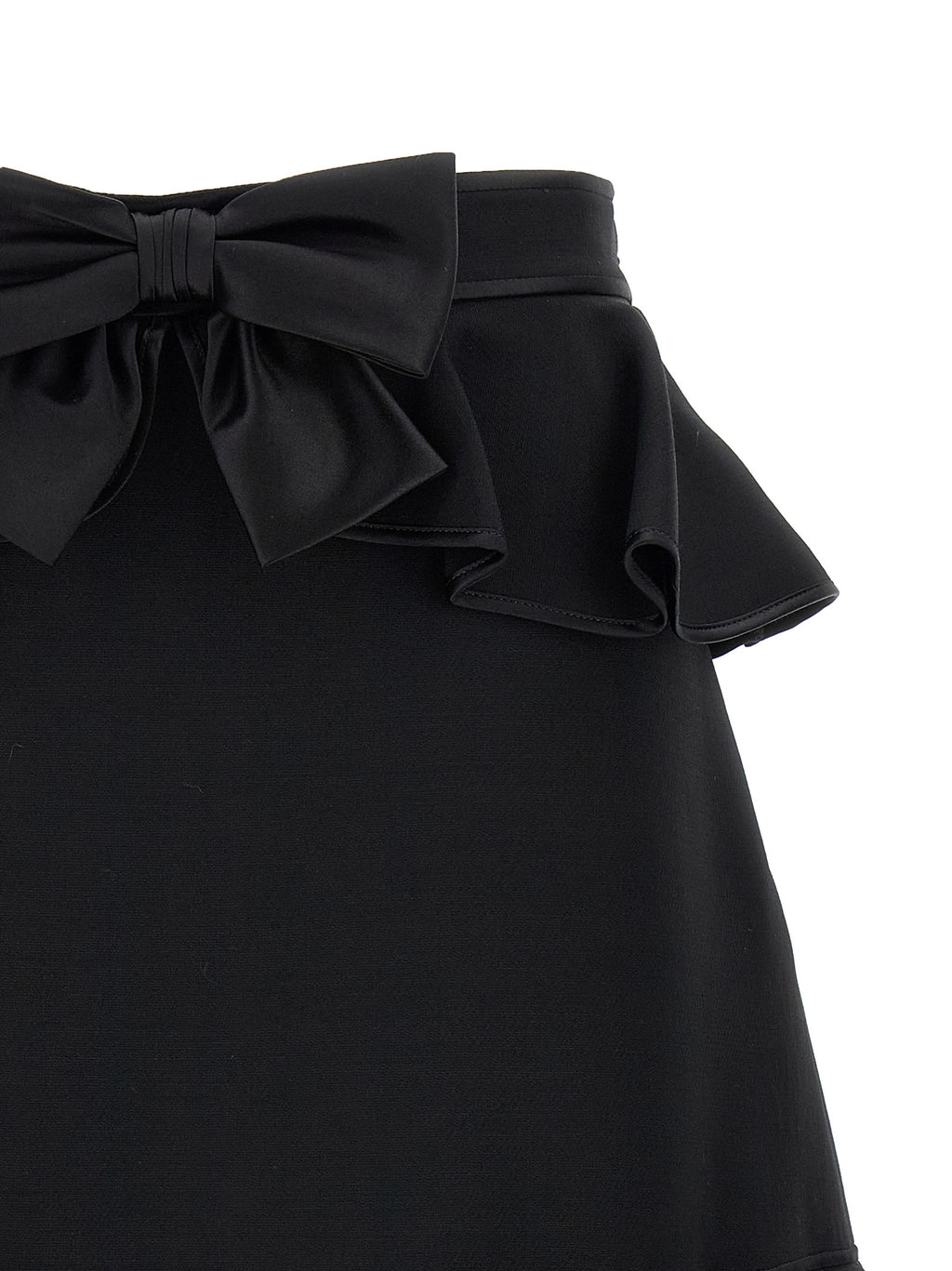 Valentino Garavani Black Virgin Wool Long Skirt