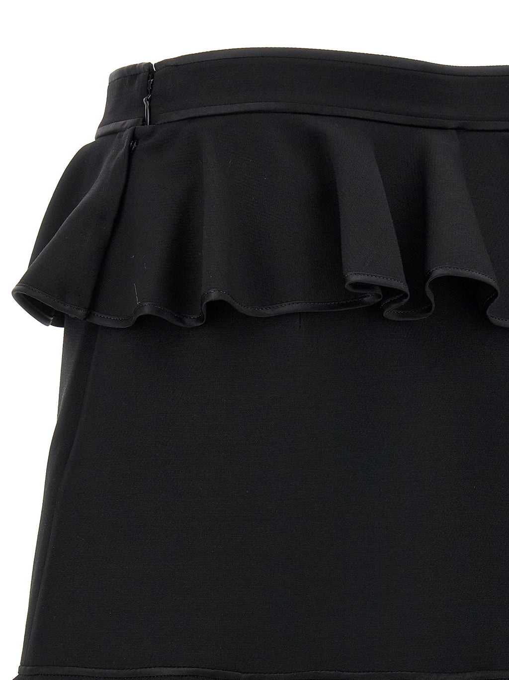 Valentino Garavani Black Virgin Wool Long Skirt