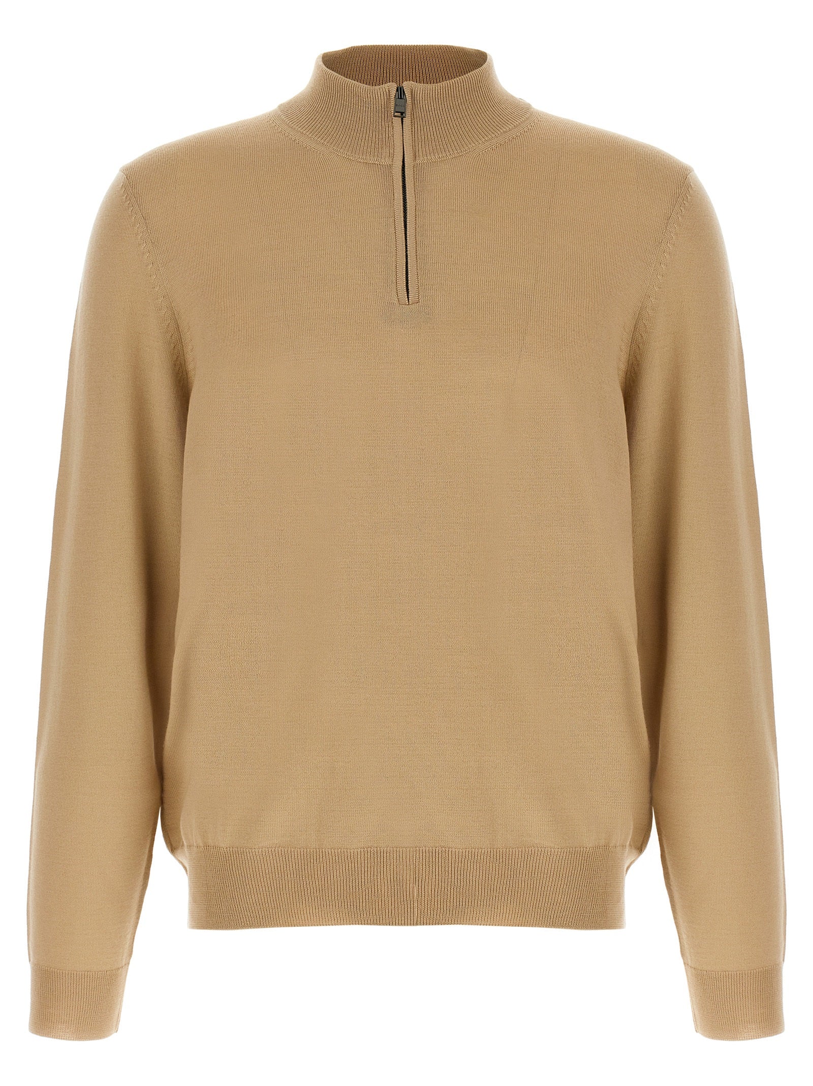 Hugo Boss Beige Virgin Wool Cardigan