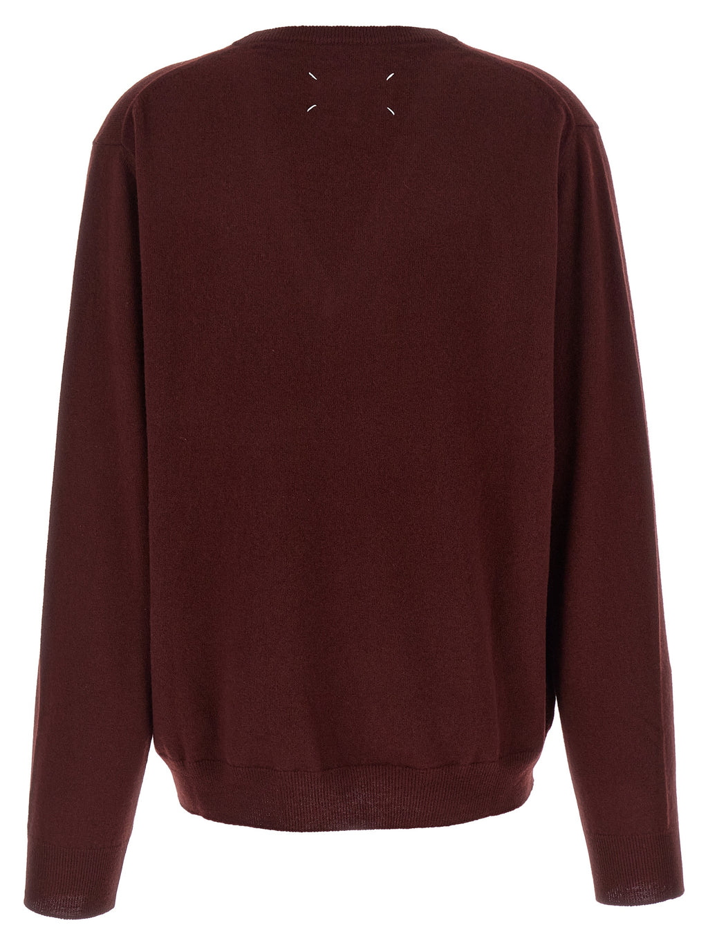 Maison Margiela Bordeaux Virgin Wool Cardigan