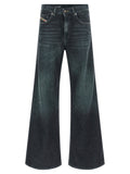 Diesel Blue Cotton Flared Jeans