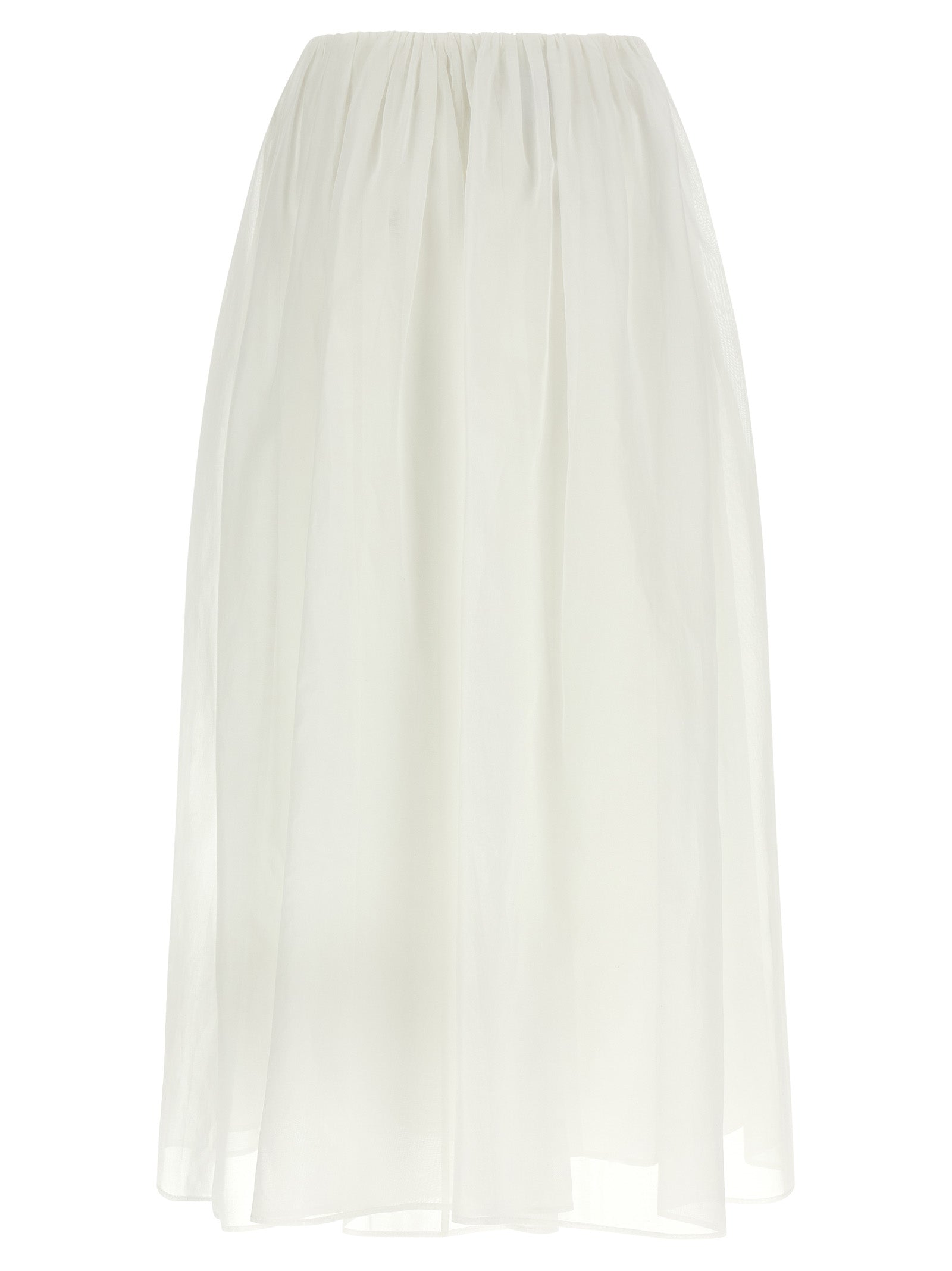 Brunello Cucinelli White Cotton Mini Skirt