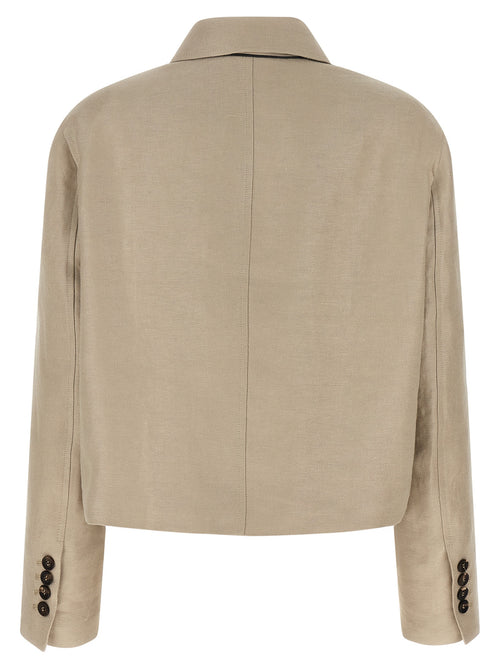 Brunello Cucinelli Beige Linen Blazer