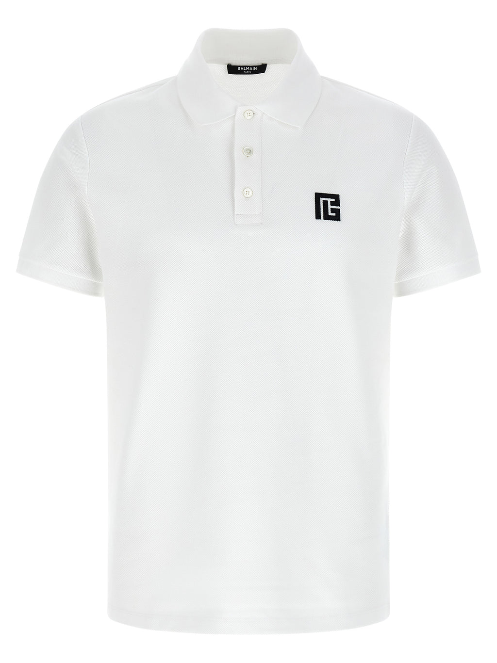 Balmain Bicolor Cotton Polo Shirt