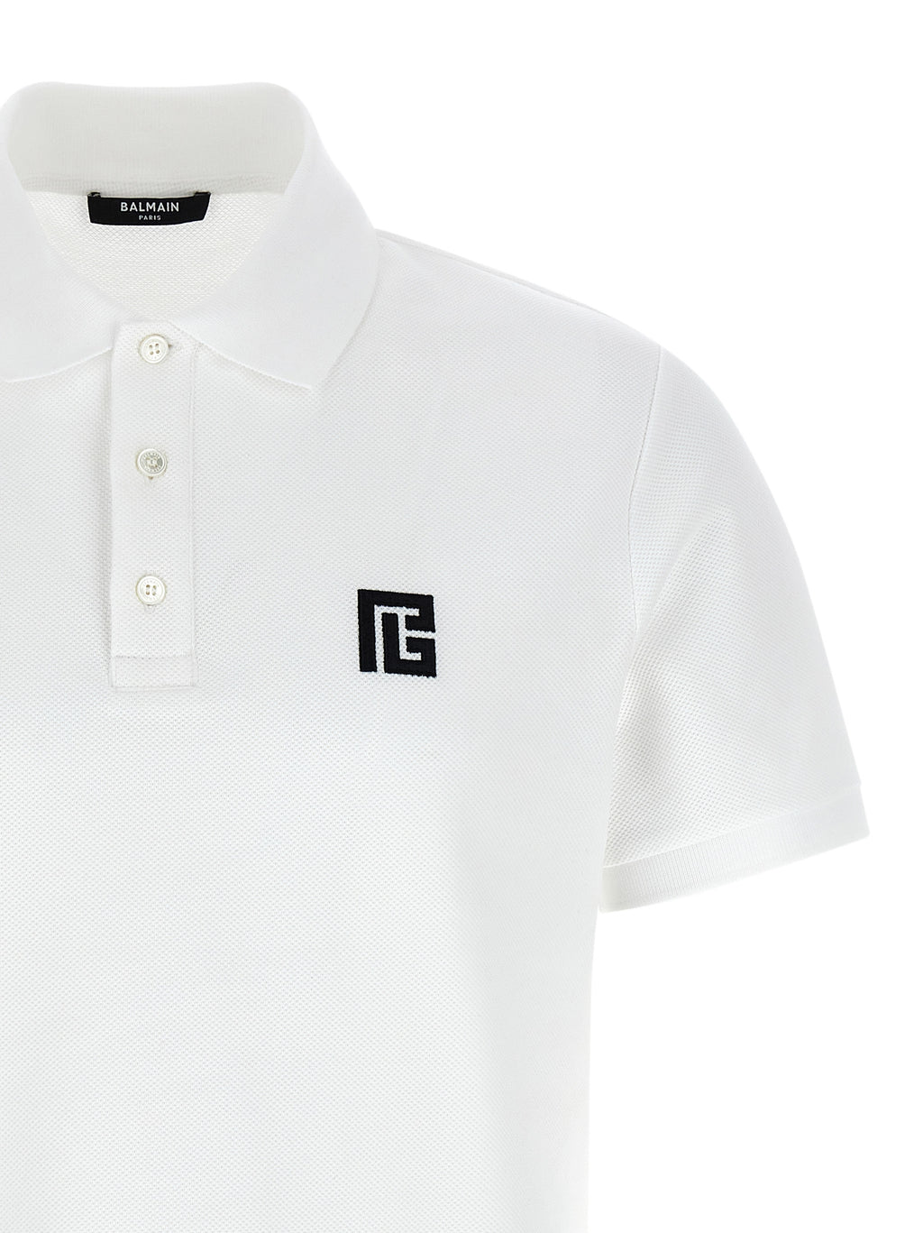 Balmain Bicolor Cotton Polo Shirt