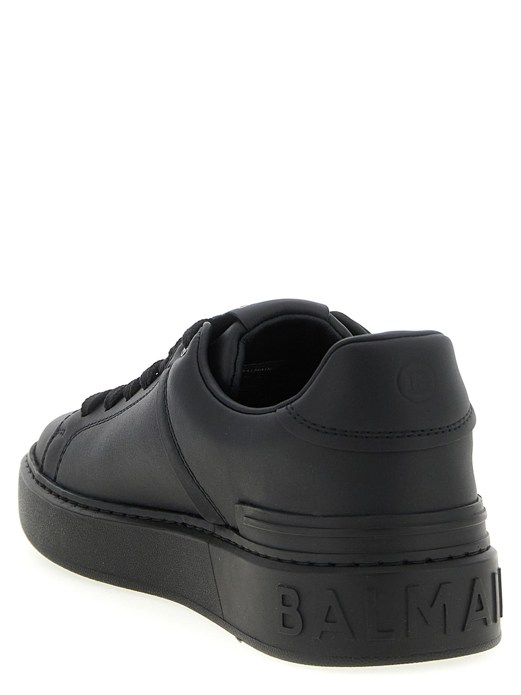 Balmain Black Calfskin Low Top Sneakers