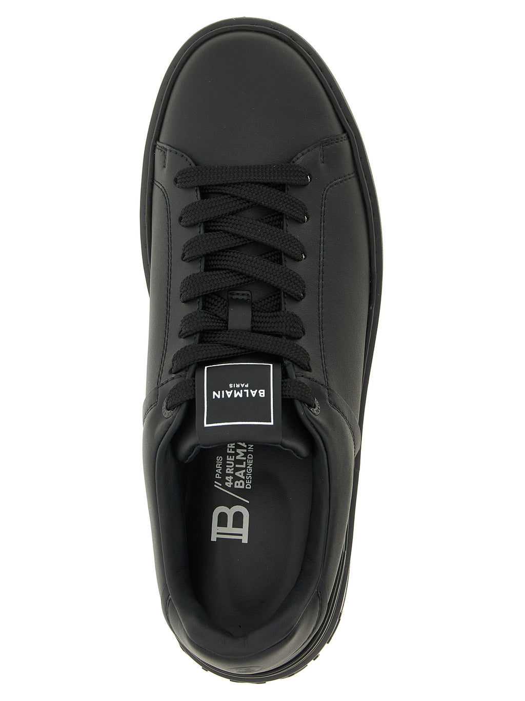 Balmain Black Calfskin Low Top Sneakers