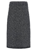 Fabiana Filippi Blue Cotton Midi Skirt