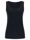 Fabiana Filippi Blue Cotton Sleeveles T-Shirt