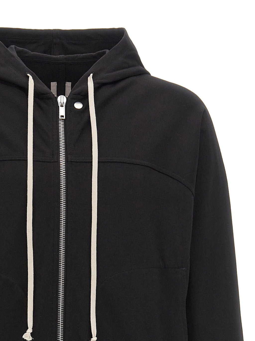 Rick Owens Black Cotton Sweatshirt