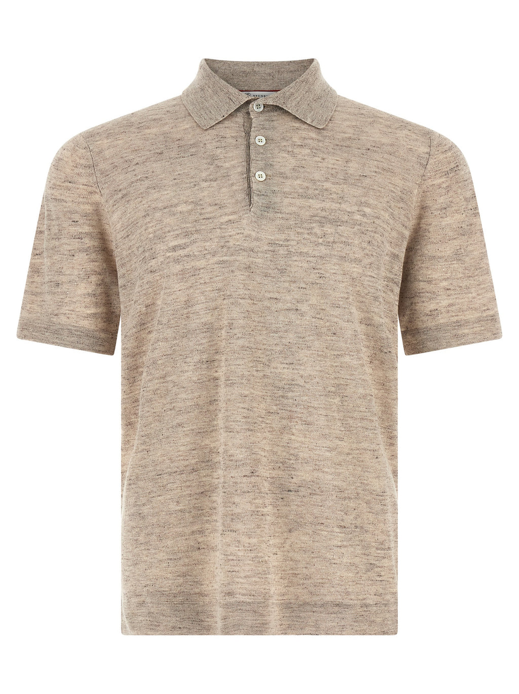Brunello Cucinelli Beige Linen Polo Shirt