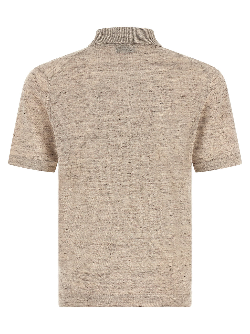 Brunello Cucinelli Beige Linen Polo Shirt
