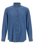 Brunello Cucinelli Blue Cotton Blouse