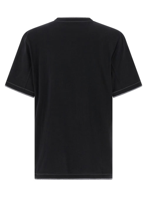 Brunello Cucinelli Black Cotton T-Shirt