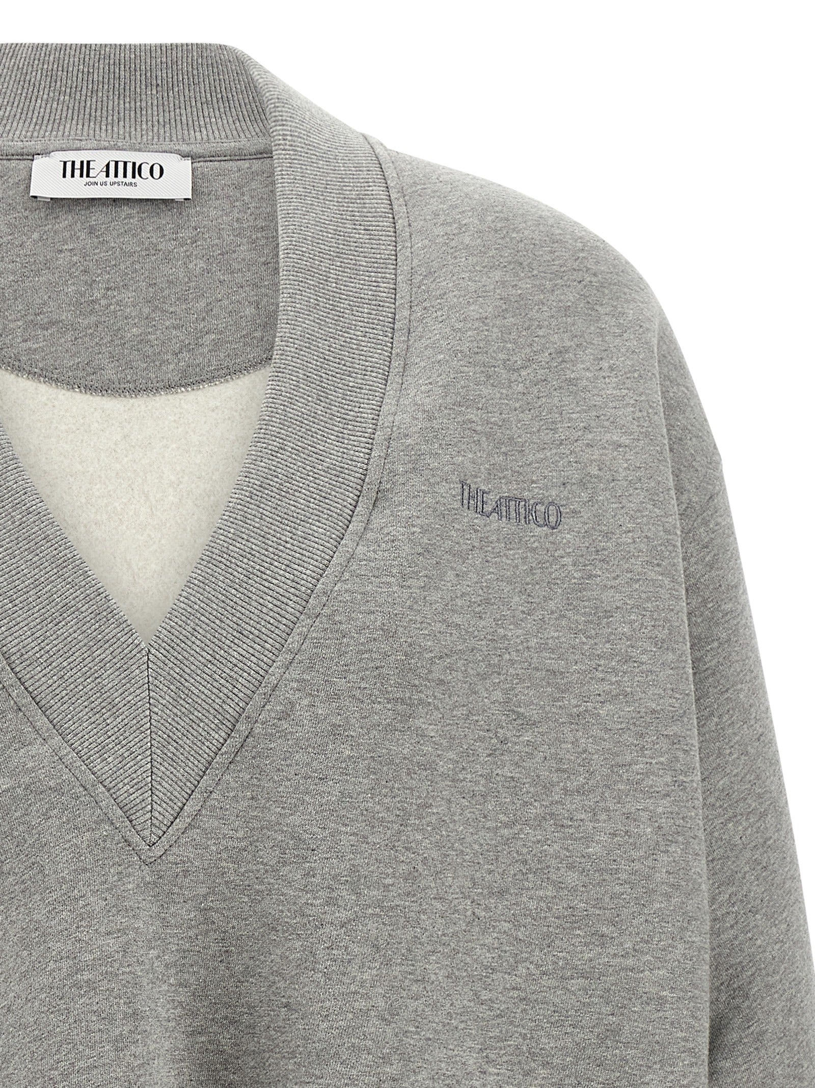 The Attico Gray Cotton Sweatshirt