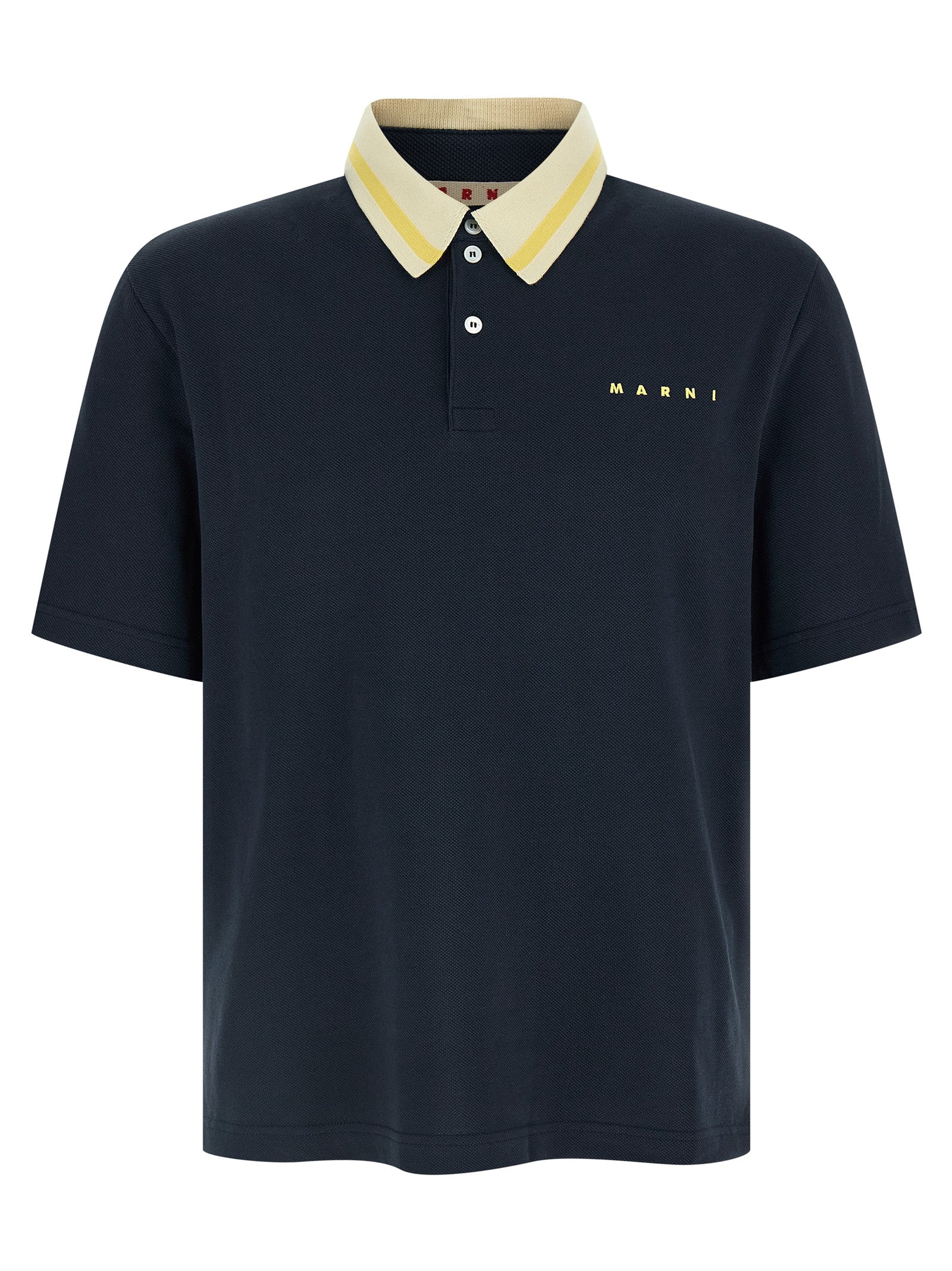Marni Blue Cotton Polo Shirt