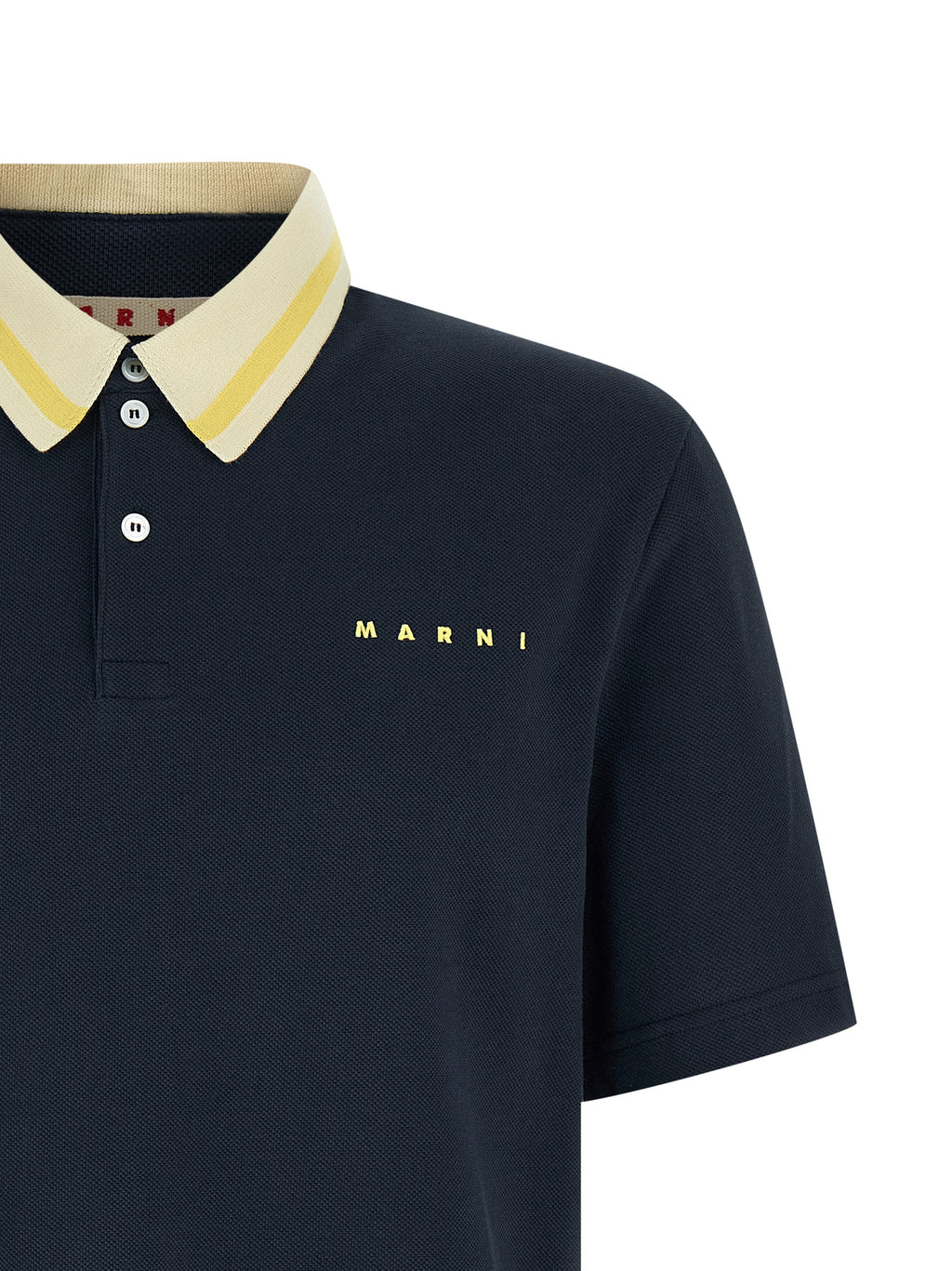 Marni Blue Cotton Polo Shirt