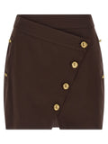 Elisabetta Franchi Brown Cotton Long Skirt