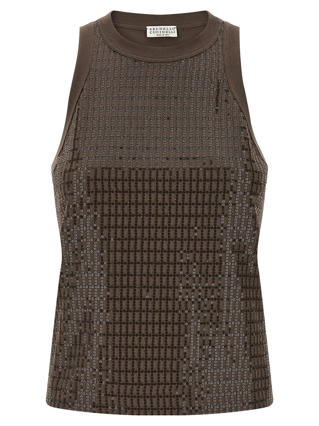 Brunello Cucinelli Brown Cotton Tank Tops