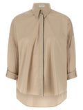 Brunello Cucinelli Beige Cotton Blouse