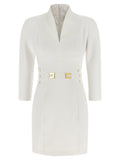 Elisabetta Franchi White Polyester Short Dress