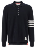 Thom Browne Blue Cotton Polo Shirt