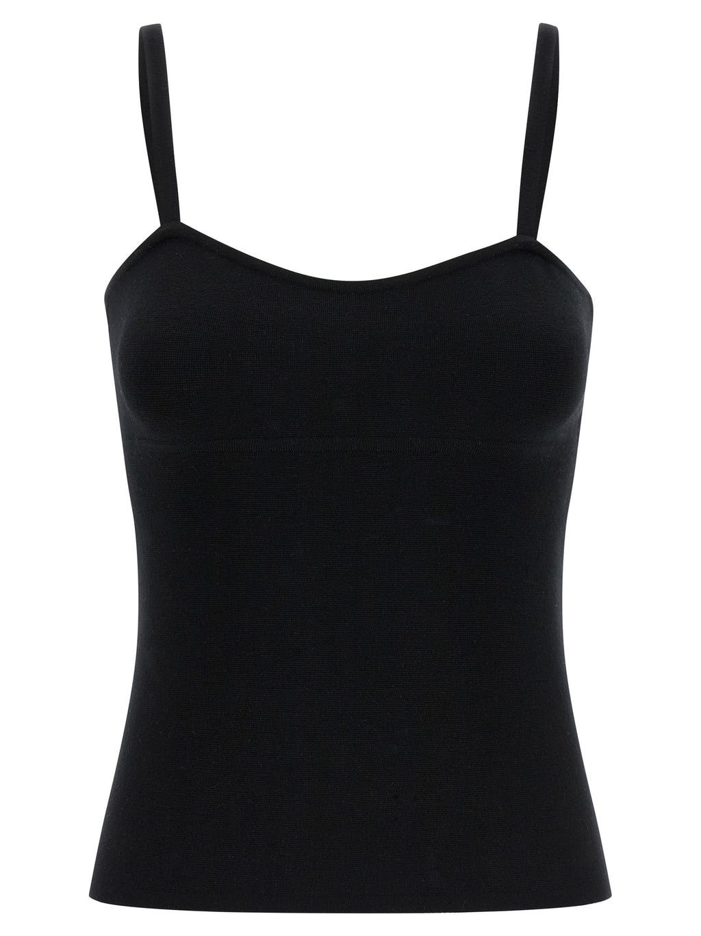 Max Mara Black Virgin Wool Tank Tops