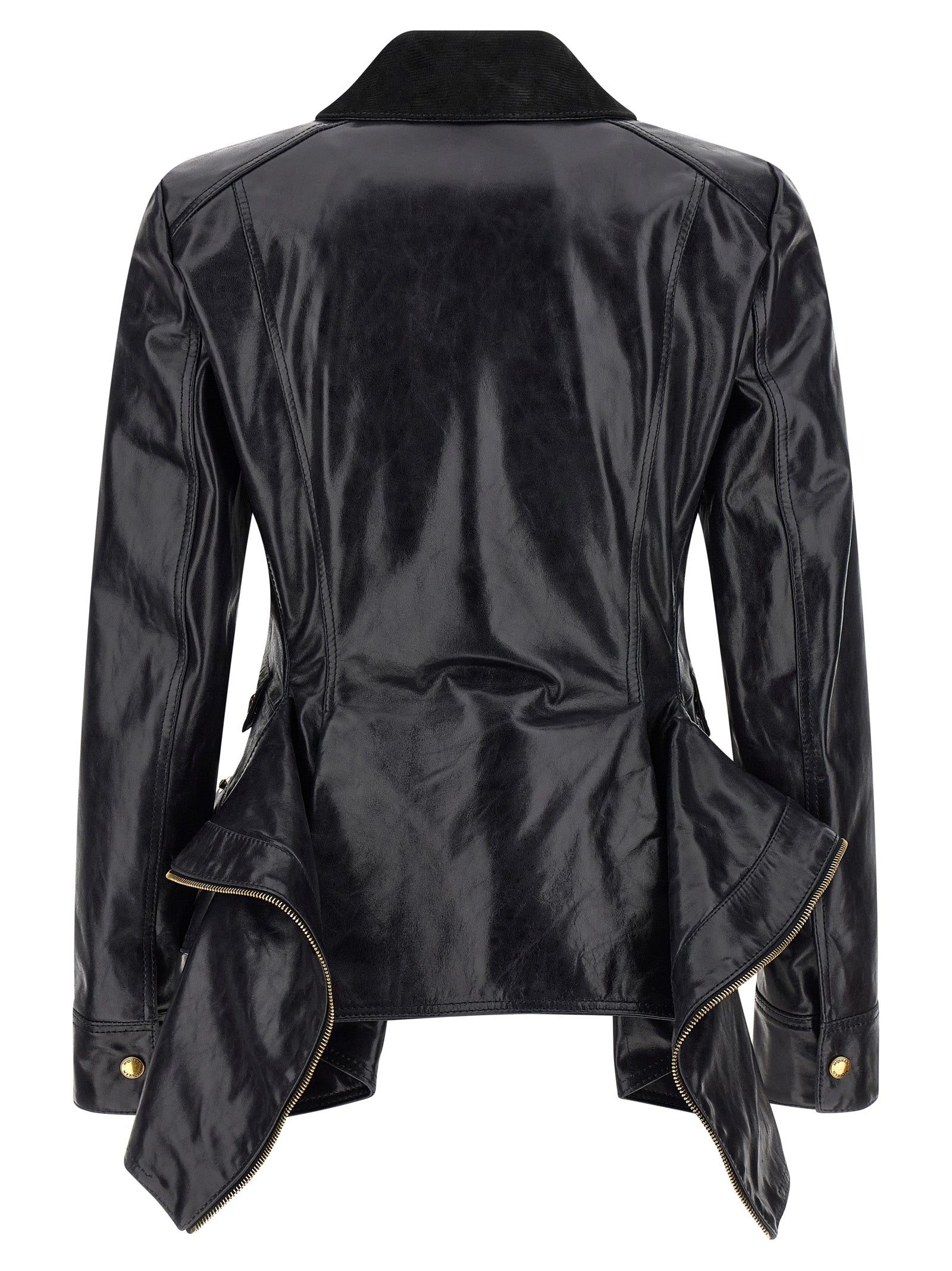 Alexander McQueen Black Cowhide Leather Jacket