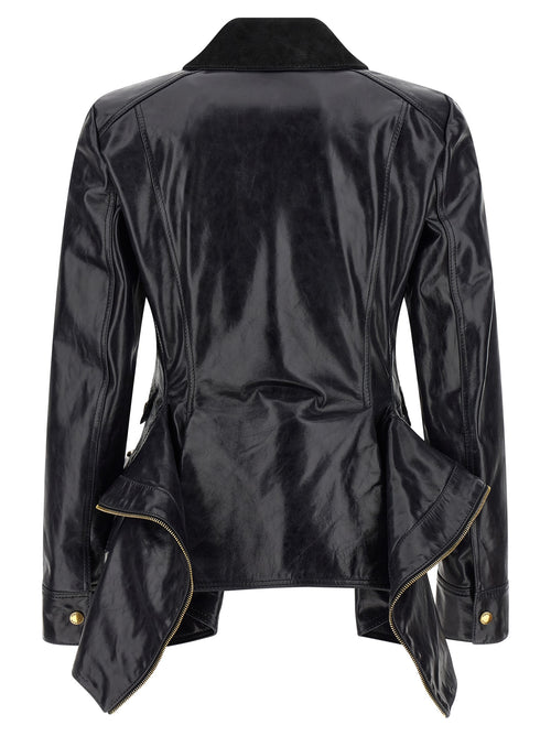 Alexander McQueen Black Cowhide Leather Jacket
