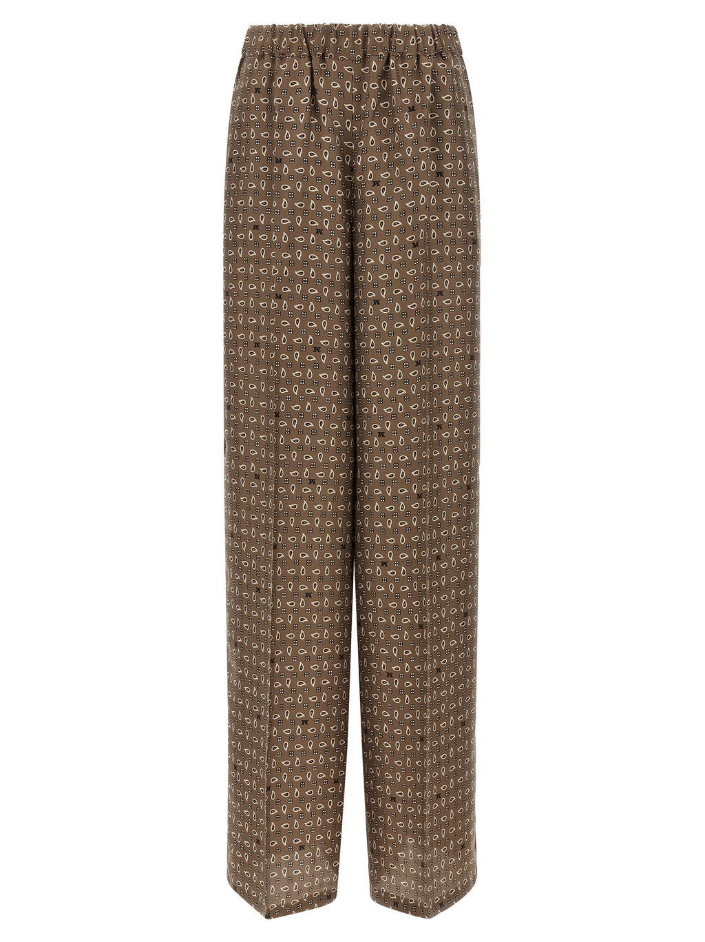 Max Mara Brown Silk Casual Pants