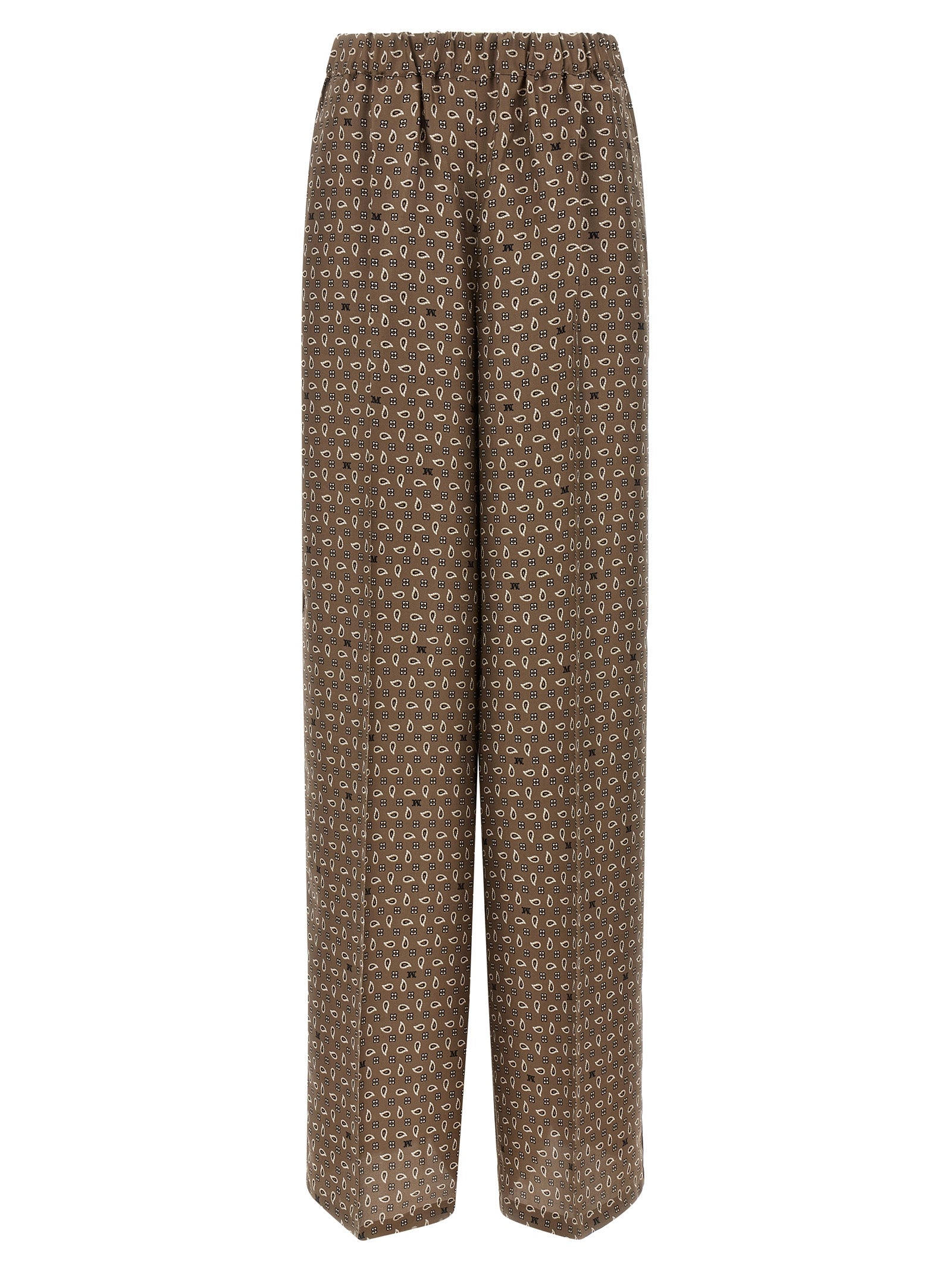 Max Mara Brown Silk Casual Pants
