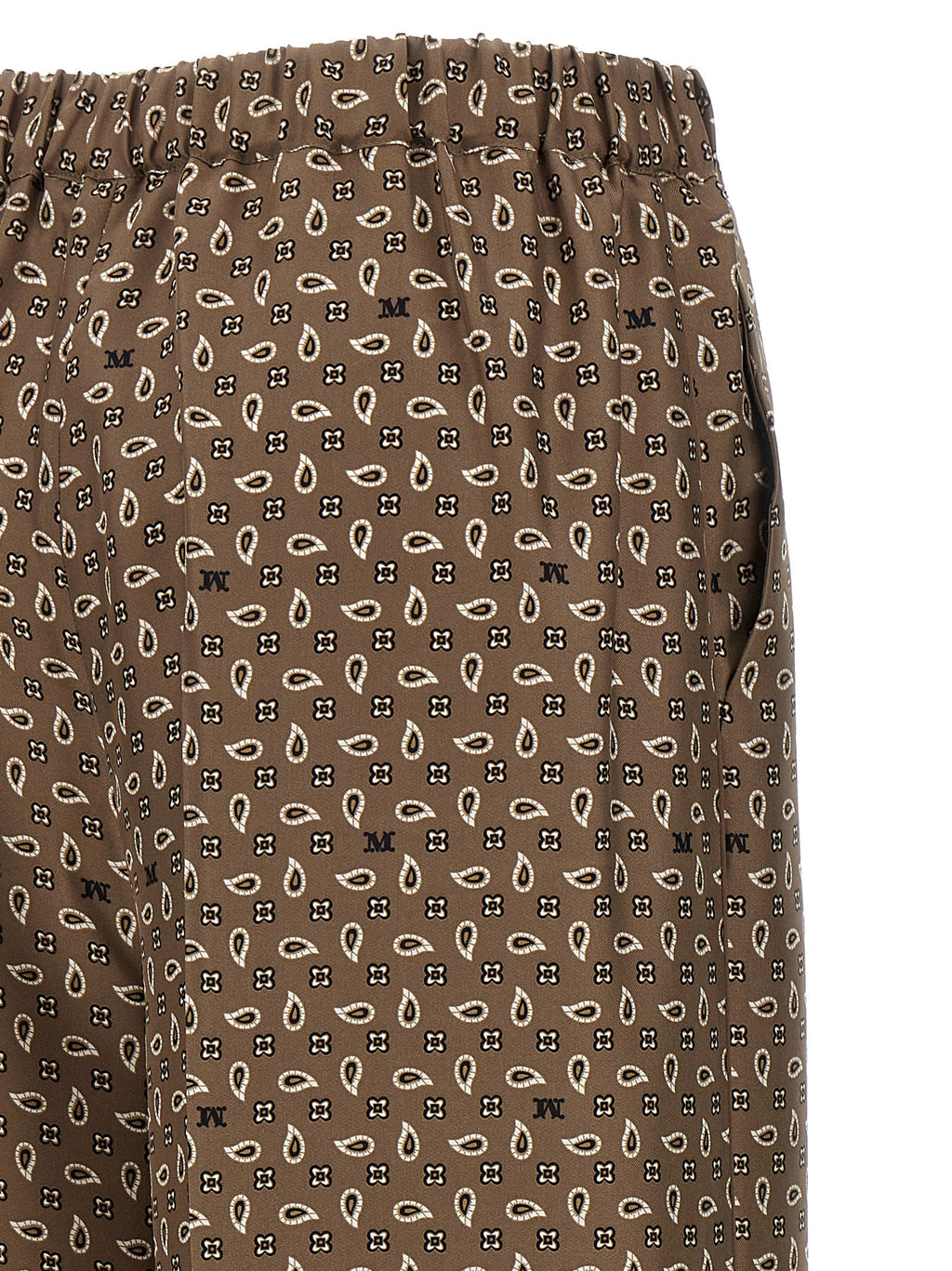 Max Mara Brown Silk Casual Pants