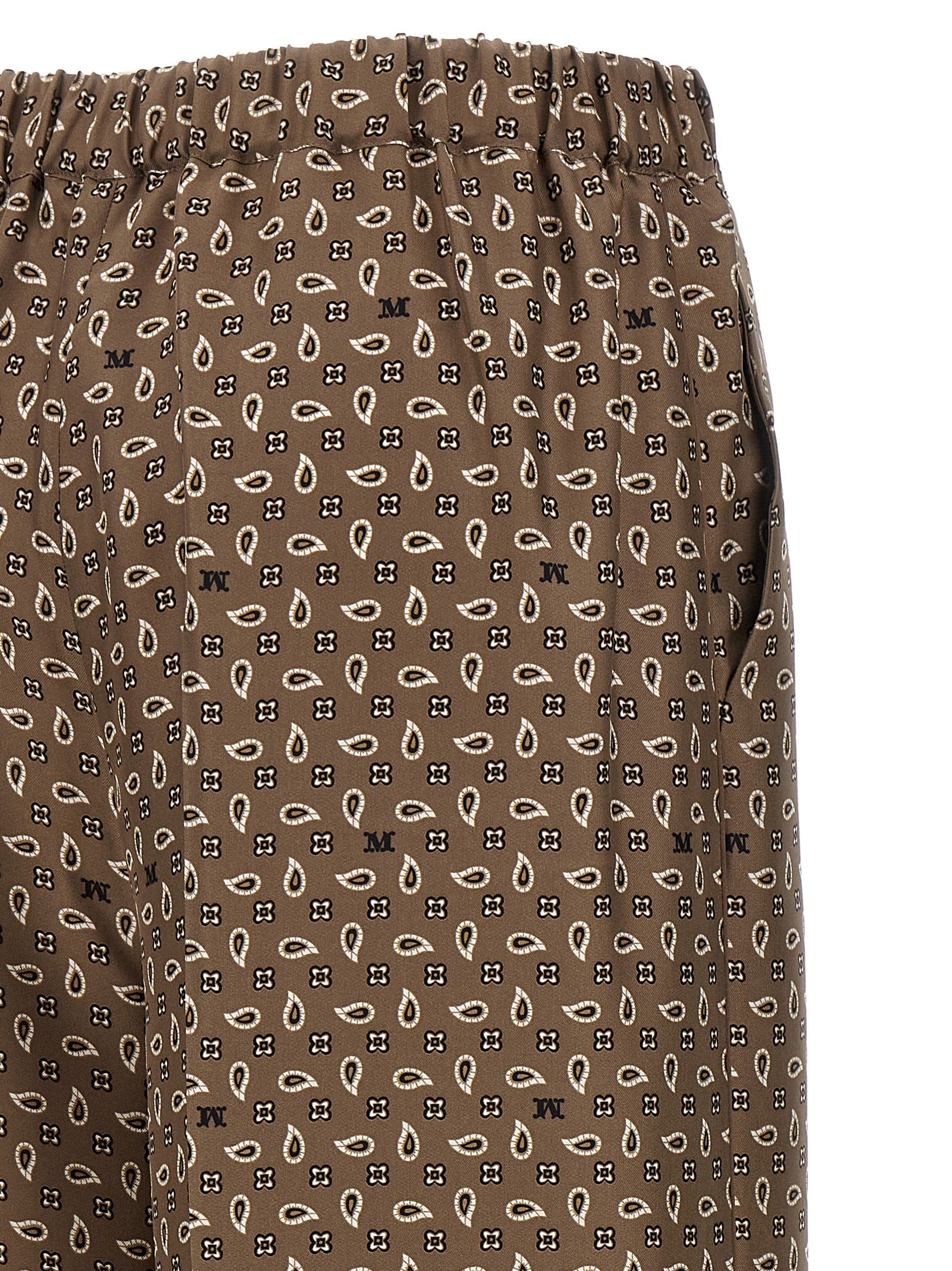 Max Mara Brown Silk Casual Pants