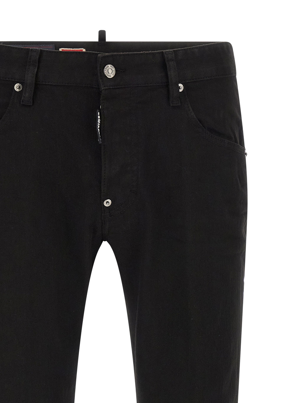 Dsquared² Black Cotton Straight-Leg Jeans