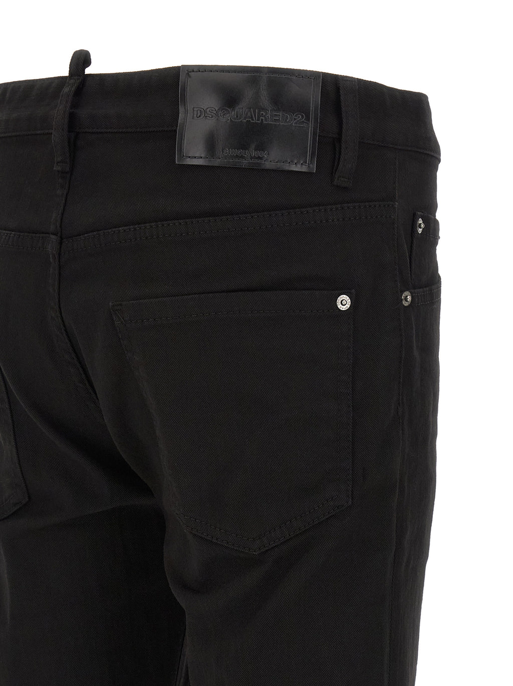 Dsquared² Black Cotton Straight-Leg Jeans
