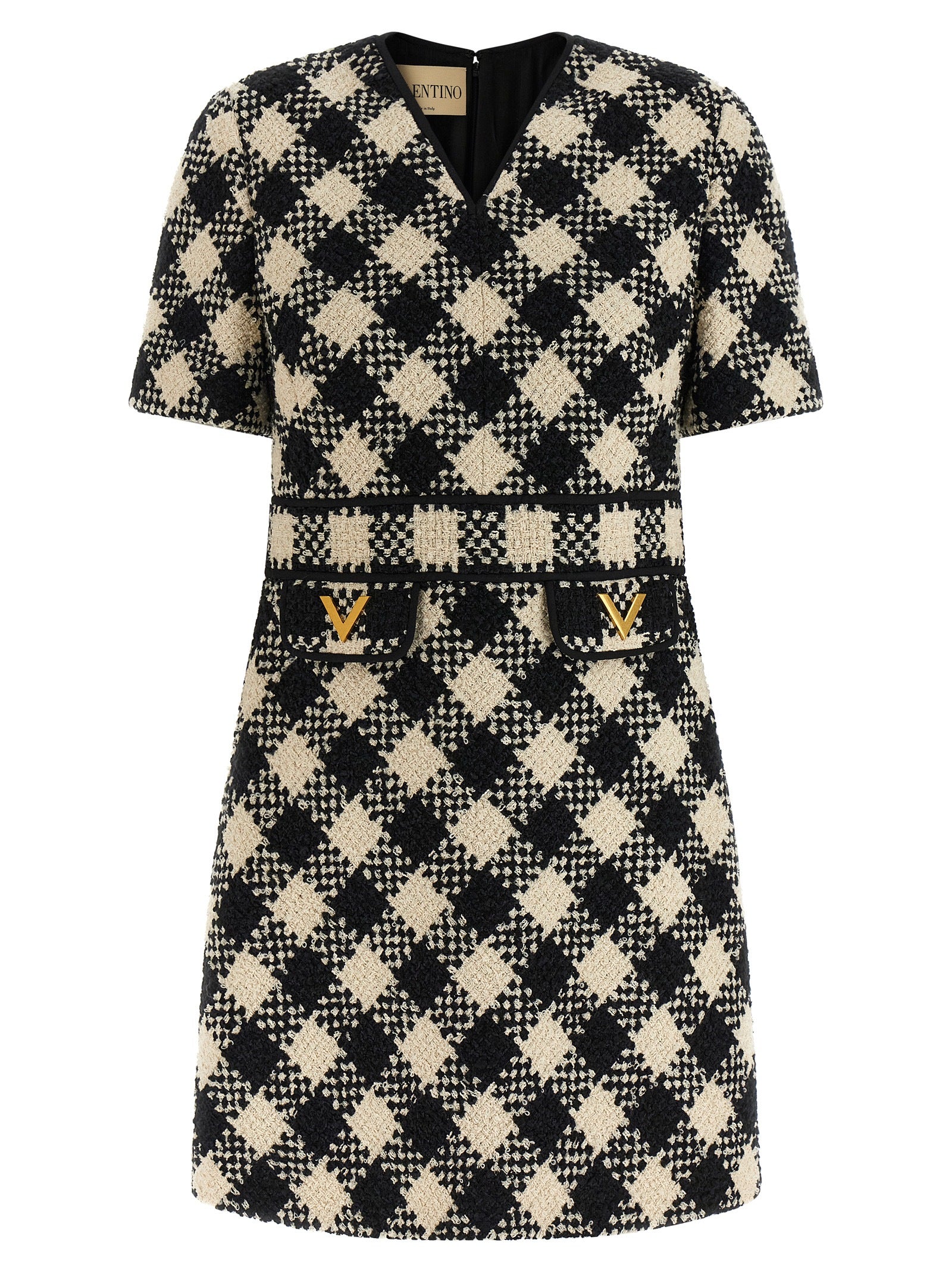 Valentino Garavani Bicolor Cotton Short Dress