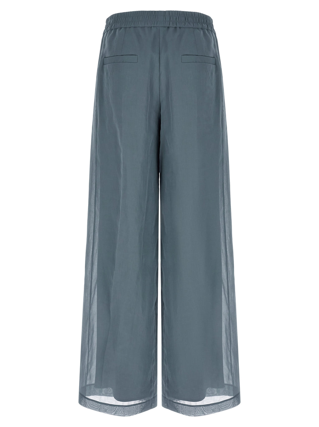 Brunello Cucinelli Blue Cotton Casual Pants